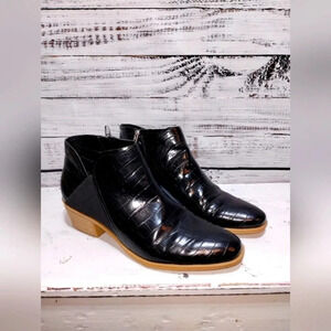 Dolce Vita Boots in Black size 11 Crocodile Classic Office Date Edgy Almond Heel